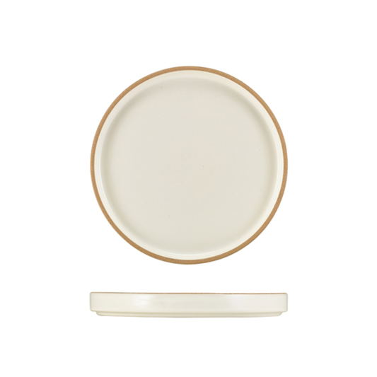 GenWare Kava White Stoneware Presentation Plate 18cm x 2.3cm Case Size 6