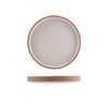 GenWare Kava White Stoneware Raw Wall Presentation Plate 18cm x 2.3cm Case Size 6.