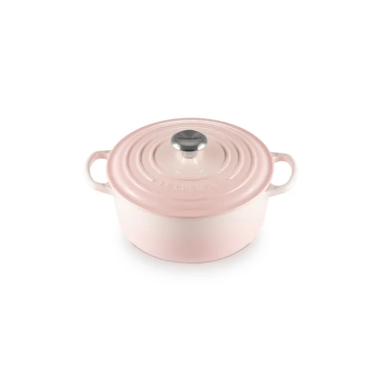 Le Creuset Shell Pink Cast Iron Round Casserole 20cm 2.4 Litres