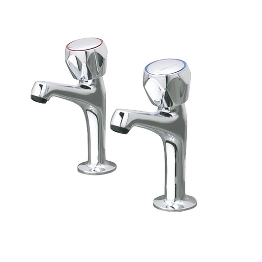 Simply Stainless Hot & Cold Basin Pillar Taps