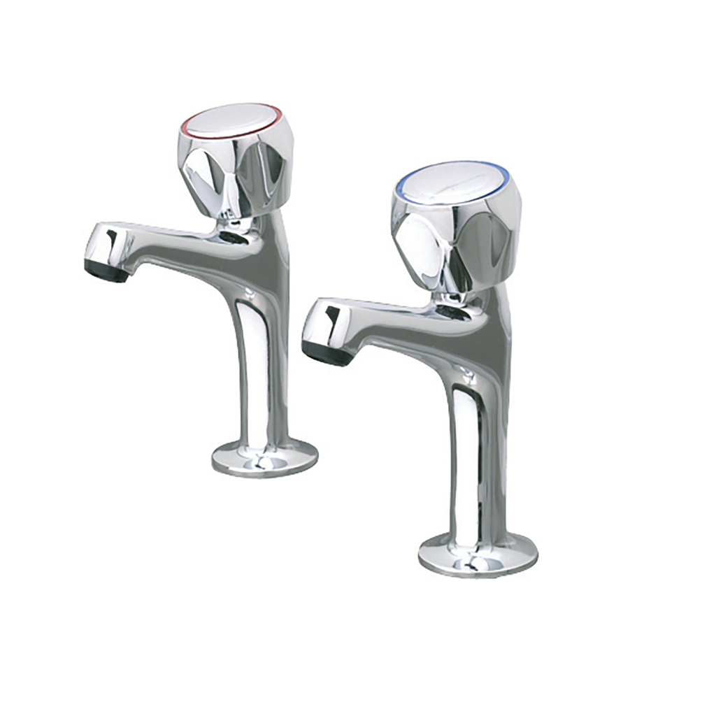 Simply Stainless Hot & Cold Basin Pillar Taps