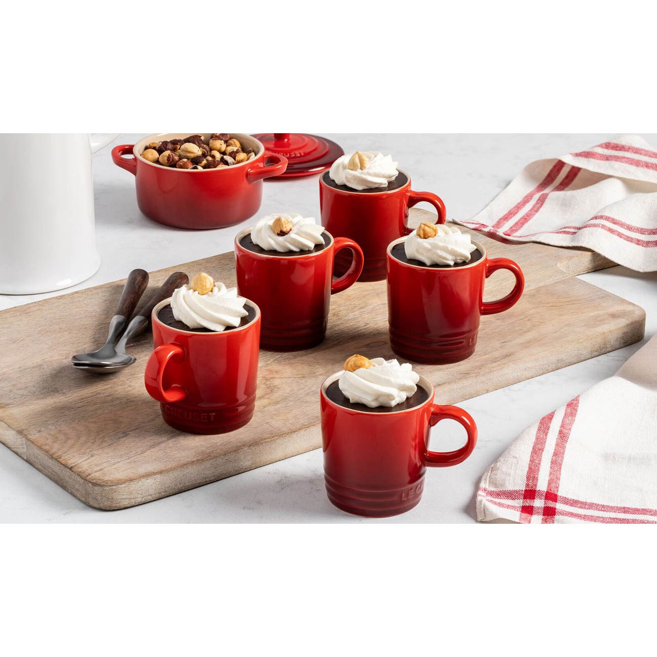 Le Creuset Stoneware Mug 350ml Cerise Case Size 4