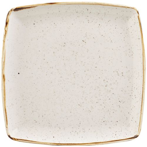 Churchill Stonecast Barley White Deep Square Plate 26.8 x 26.8cm Case Size 6