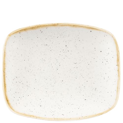 Churchill Stonecast Barley White Oblong Chefs Plate 12.6cm x 15.4cm" Case Size 12