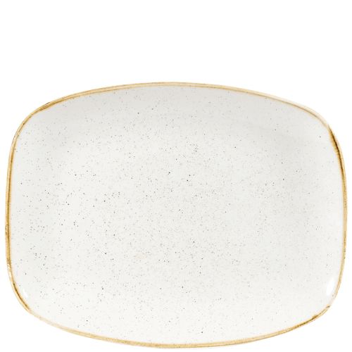 Churchill Stonecast Barley White Chefs Oblong Plate 20.2cm x 26.1cm Case Size 12