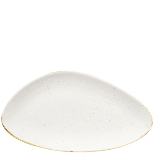 Churchill Stonecast Barley White Triangle Plate 35.5 x 18.8cm Case Size 6