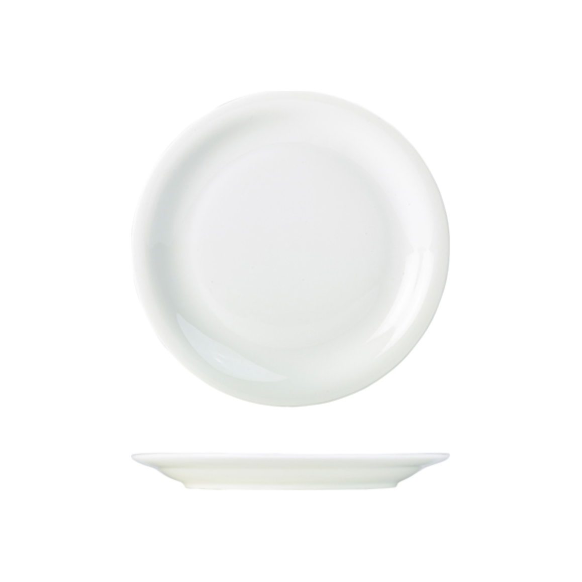 Genware Porcelain Narrow Rim Plate 22cm Case Size 6