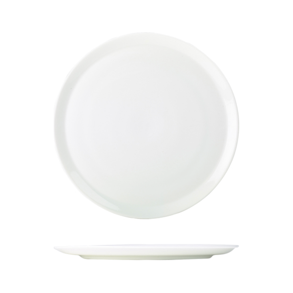 Genware Porcelain White Pizza Plate 32cm Case Size 6