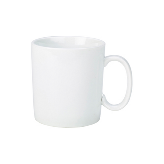 Genware Porcelain White Straight Sided Mug 28cl Case Size 6