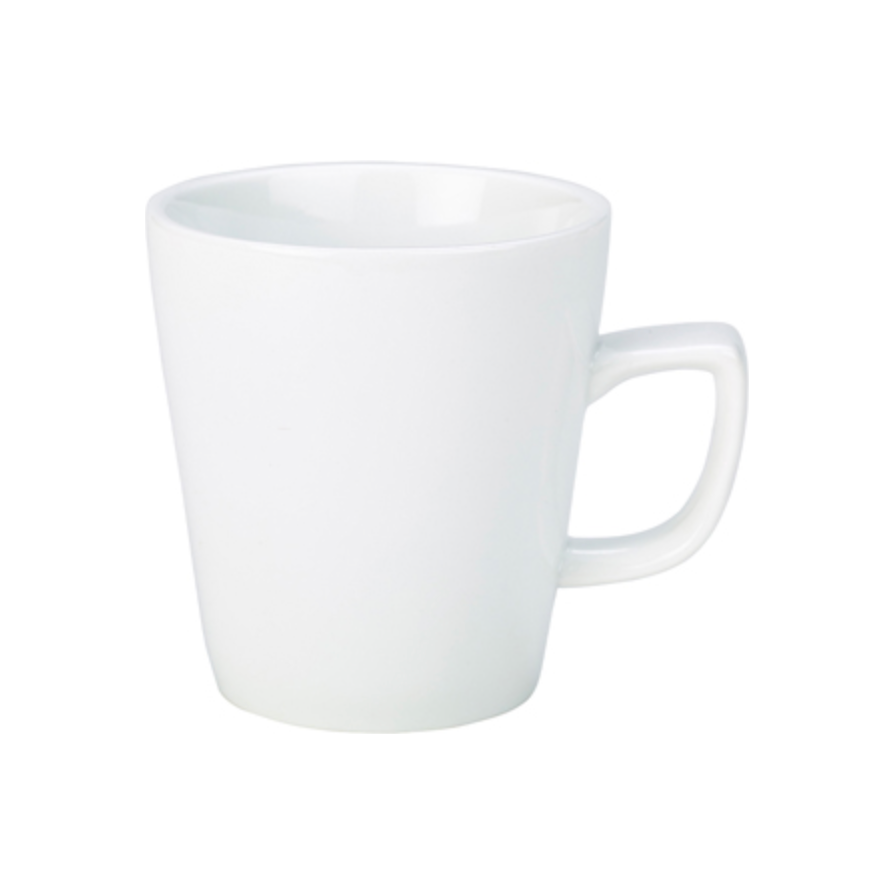 Genware Porcelain White Compact Latte Mug 28.4cl Case Size 6