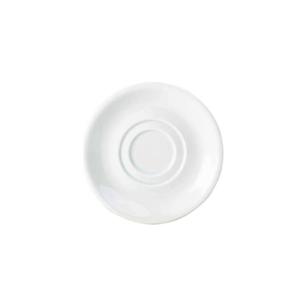 Genware Porcelain White Double Well Saucer 15cm Case Size 6
