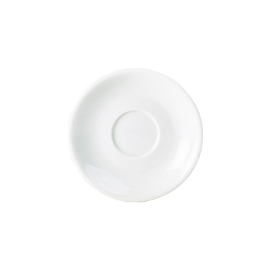 Genware Porcelain White Saucer 12cm Case Size 6 - Cater-Connect Ltd