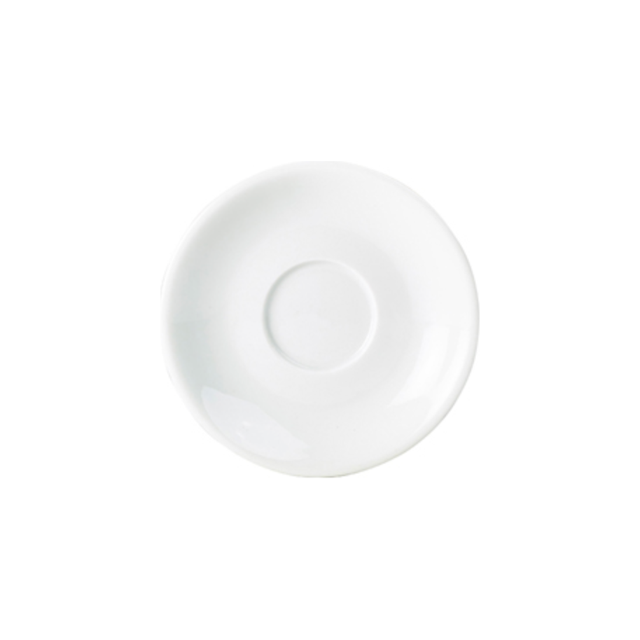 Genware Porcelain White Saucer 14.5cm Case Size 6