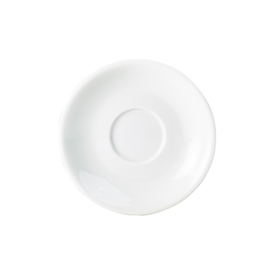 Genware Porcelain White Saucer 16cm Case Size 6