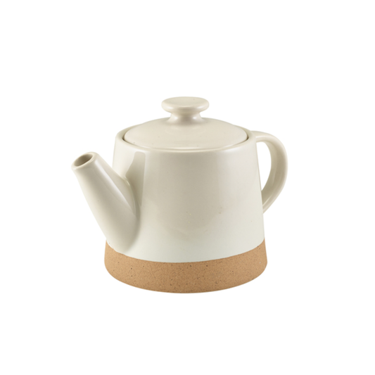 GenWare Kava White Stoneware Teapot 48cl/ 16.8oz Case Size 6.