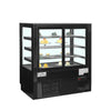Tefcold PDA3-CTF120B-1 Flat Glass Black Patisserie Food Display 1200mm