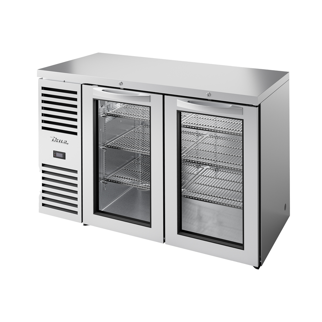 True TBR52-RISZ1-L-S-GG-2 Stainless Steel Double Glass Door Undercounter Fridge 480 Litres.