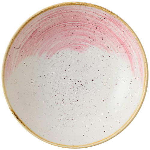 Churchill Stonecast Coupe Bowl Accents Pink 24.80cm Case Size 12 - Cater-Connect Ltd
