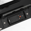 Digital temperature controller on a black appliance with visible brand name.