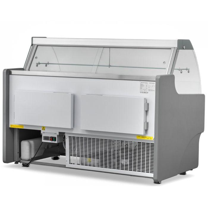 Blizzard BCG150WHV2 Serve Over Curved Glass White Counter Merchandiser 1580mm