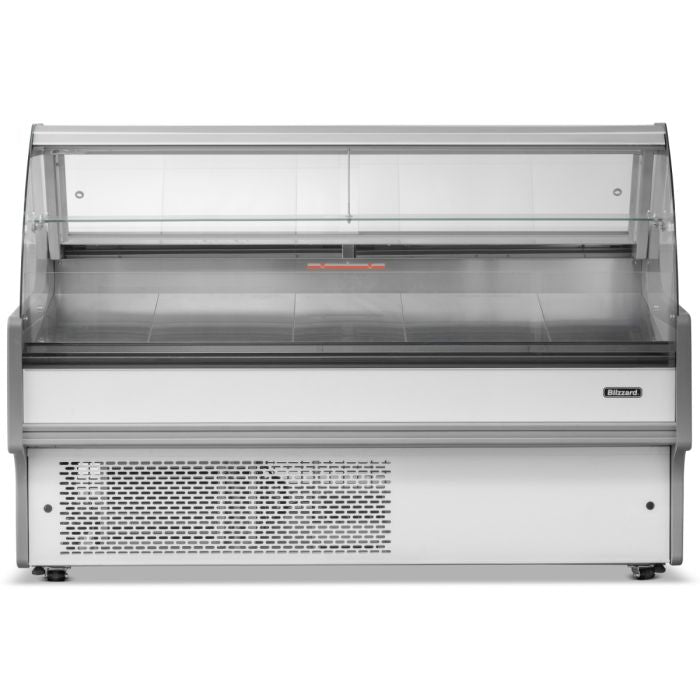 Blizzard BCG200WHV2 Serve Over Curved Glass White Counter Merchandiser 1965mm