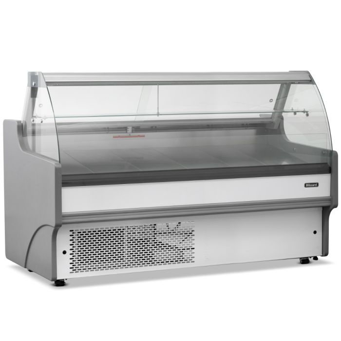 Blizzard BCG200WHV2 Serve Over Curved Glass White Counter Merchandiser 1965mm
