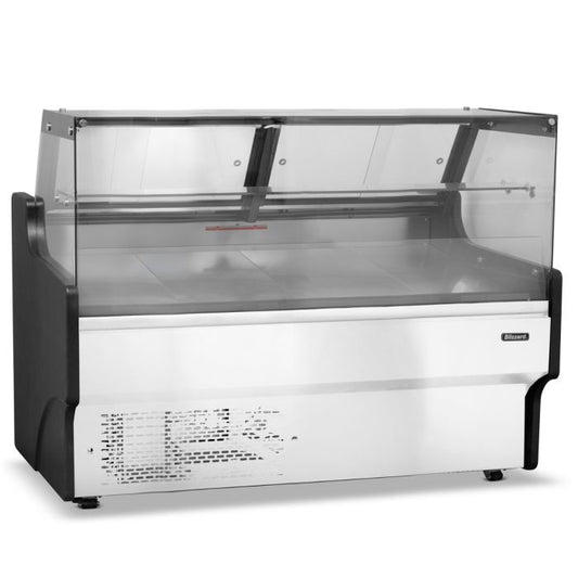 Blizzard BFG130WHV2 Flat Glass Serve Over Counter Merchandiser 1330mm