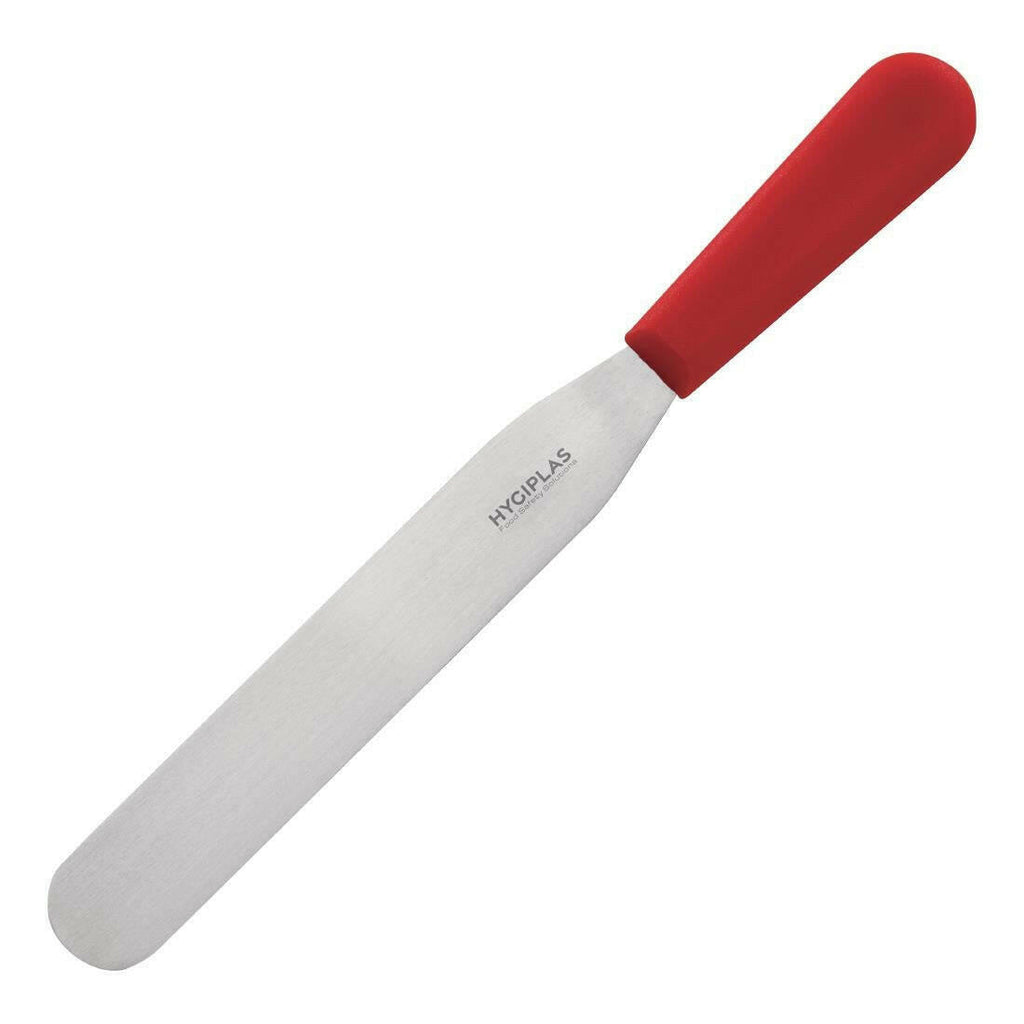 Hygiplas Straight Blade Palette Knife Red 20.5cm - Cater-Connect Ltd