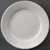 Olympia Athena Wide Rimmed Plates 165mm White Case Size 12