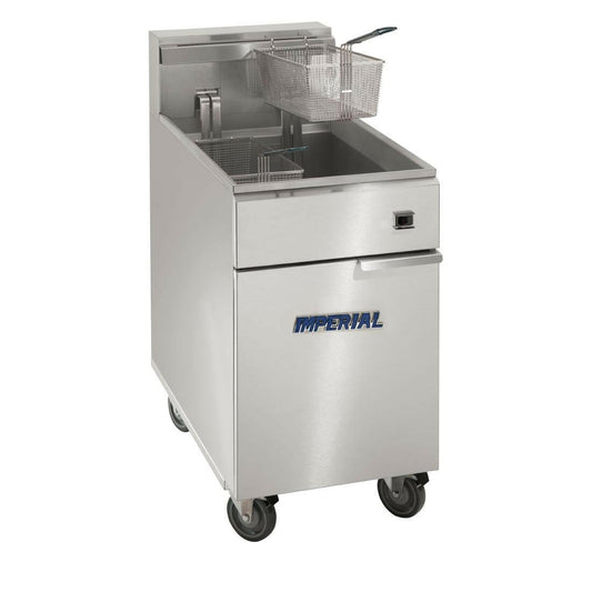 Imperial IFS-75-OP Single Tank Twin Basket Free Standing Gas Fryer 41 Litres