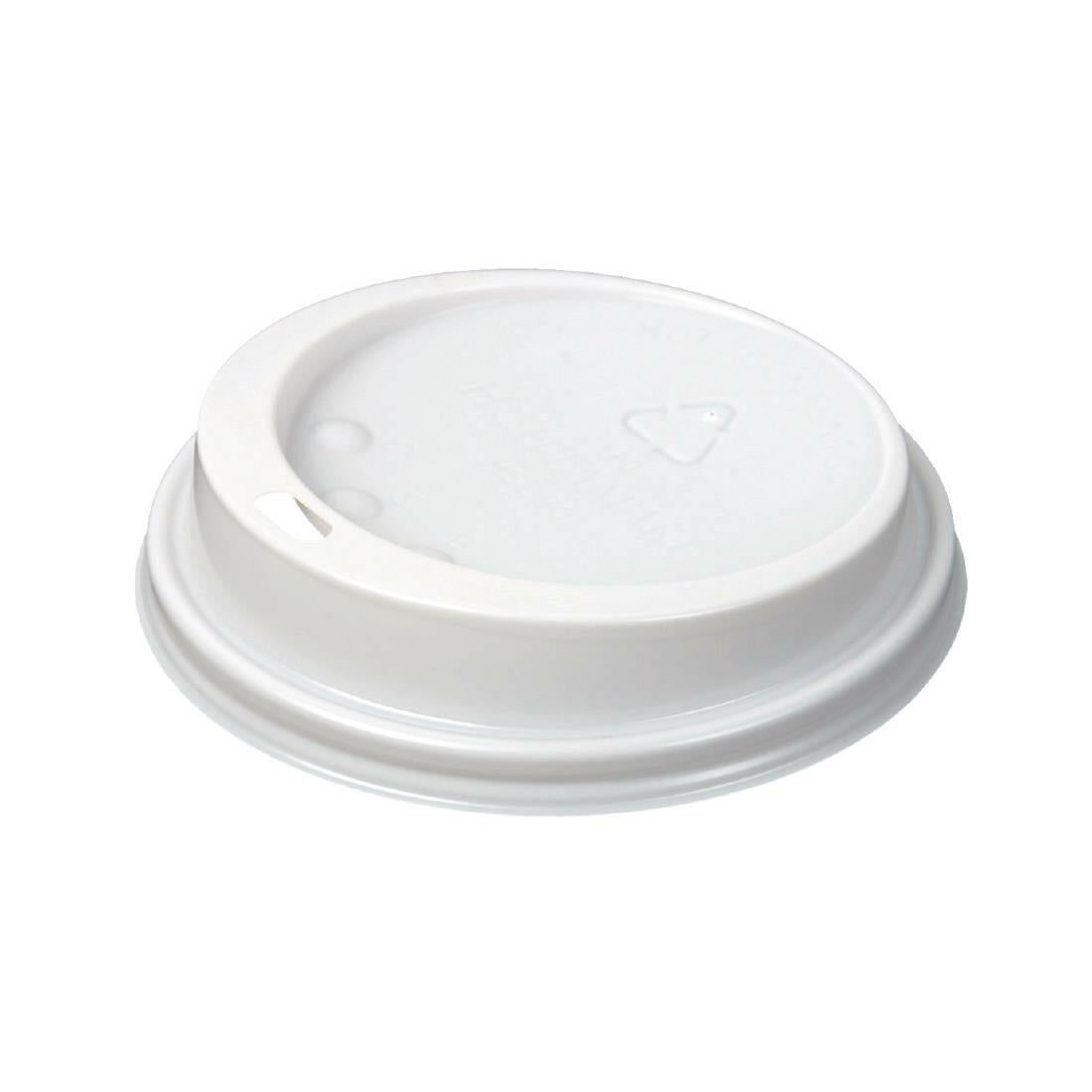 Recyclable White 12oz Coffee Cup Lid Case Size 1000