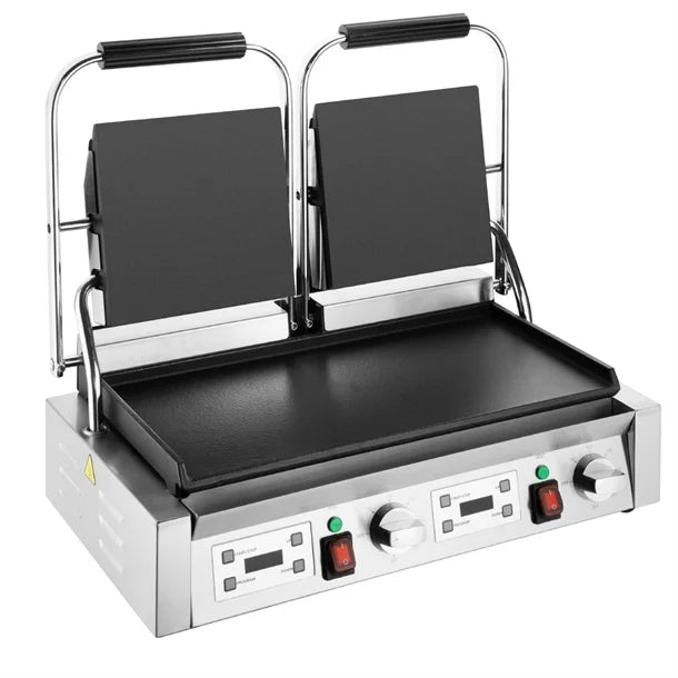 Buffalo CU610 Extra Large Contact Grill Double Smooth Flat Plate