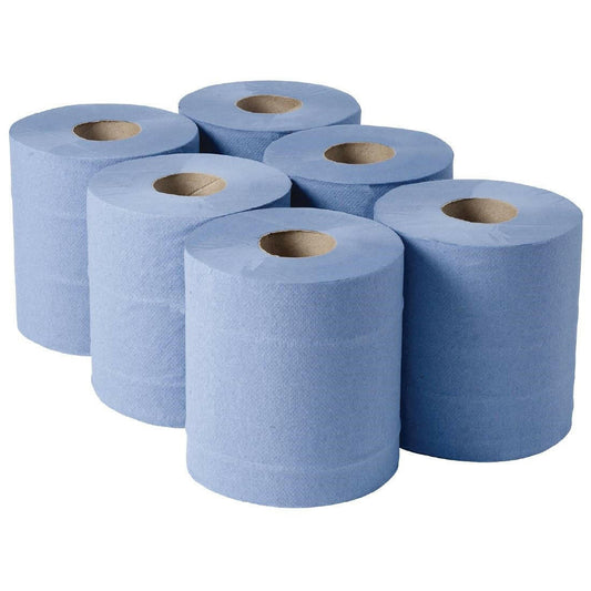 Centrefeed Roll Single Ply Blue Roll 60m.