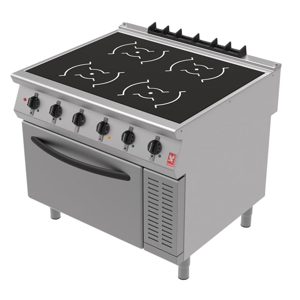 Falcon F900 Series i91105C Four Zone Induction Fan-Assisted Electric Oven Range On Castors 26.1kW