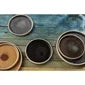 Olympia FA314 Canvas Flat Round Plate Delhi Black 180mm Case Size 6