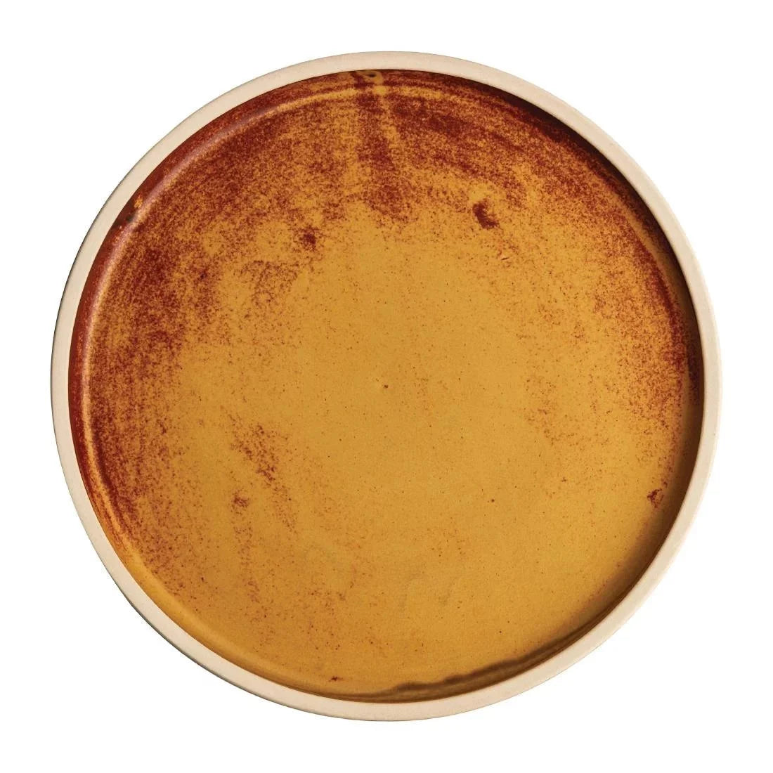 Olympia Canvas Flat Round Plate Sienna Rust 250mm Case Size 6 - Cater-Connect Ltd