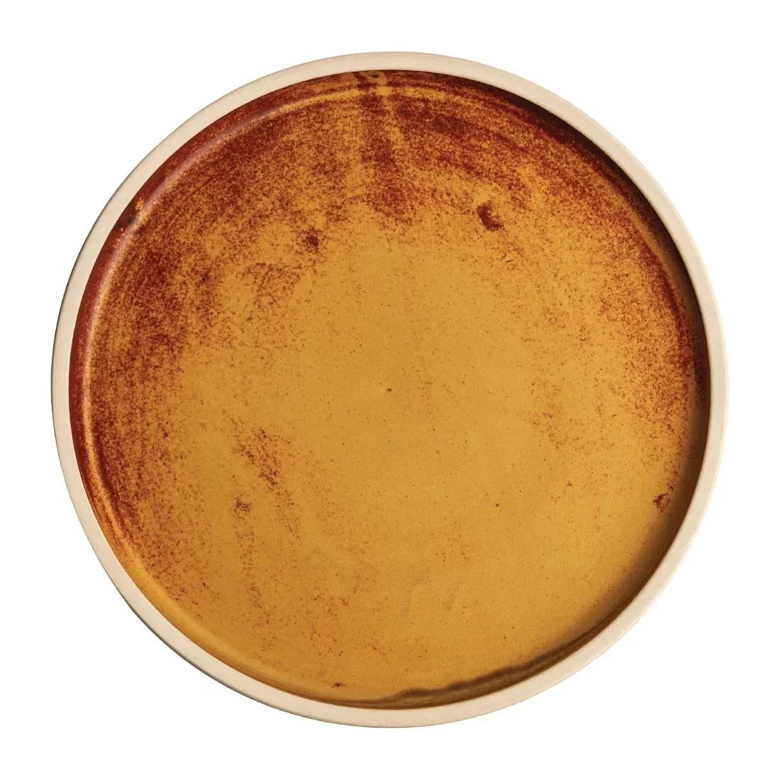 Olympia Canvas Flat Round Plate Sienna Rust 180mm Case Size 6