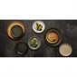 Olympia FA316 Canvas Small Rim Round Plate Delhi Black 180mm Case Size 6