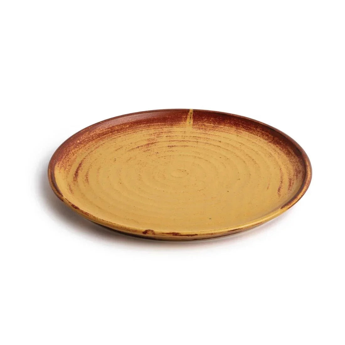 Olympia Canvas Small Rim Round Plate Sienna Rust 265mm Case Size 6