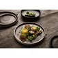 Olympia FA315 Canvas Flat Round Plate Delhi Black 250mm Case Size 6