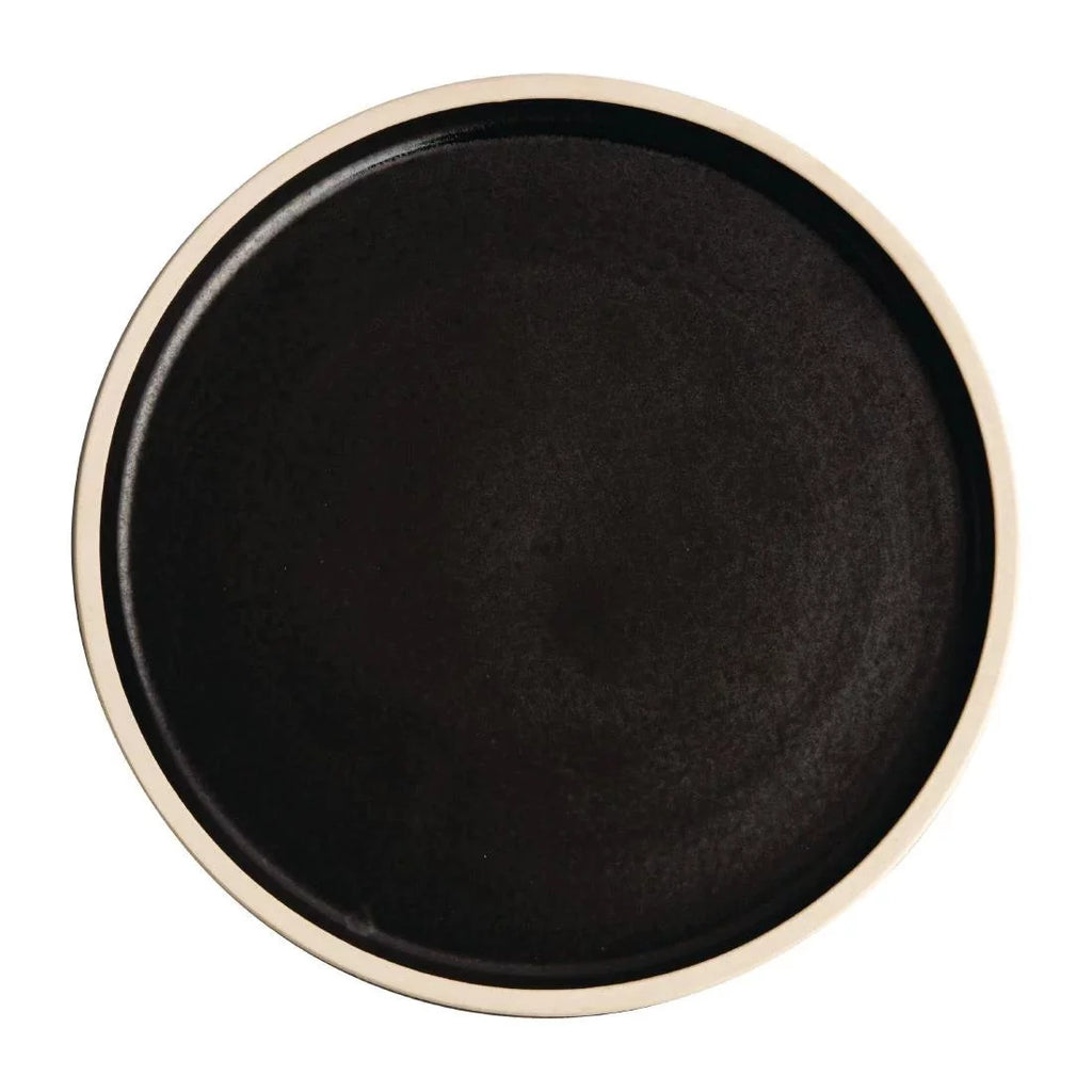 Olympia Canvas Flat Round Plate Delhi Black 250mm Case Size 6