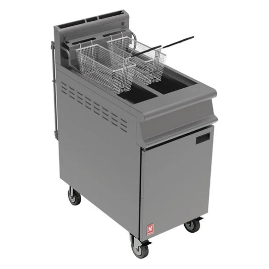 Falcon Dominator Plus G3845F Twin Tank Basket Filtration Fryer On Castors 26L