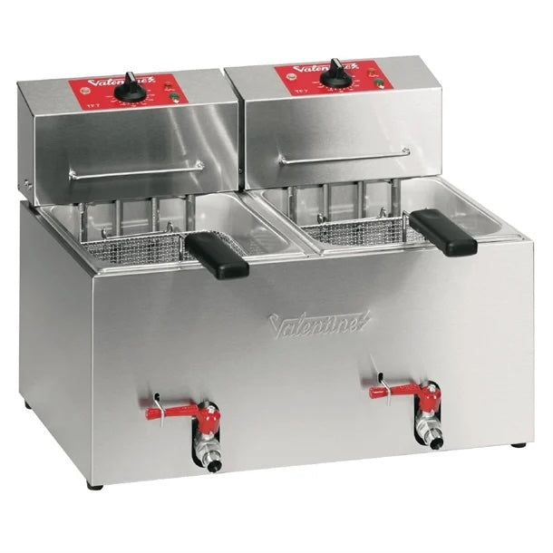 Valentine TF77T Turbo Twin Tank Countertop Electric Fryer 2x 7L