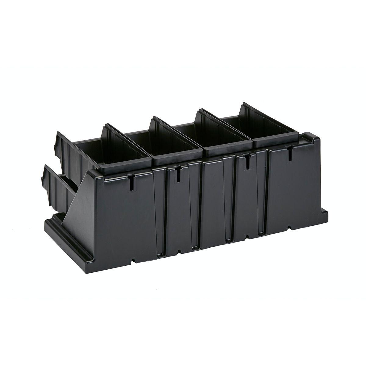Cambro 12 Bin Condiment Storage Organiser Black.