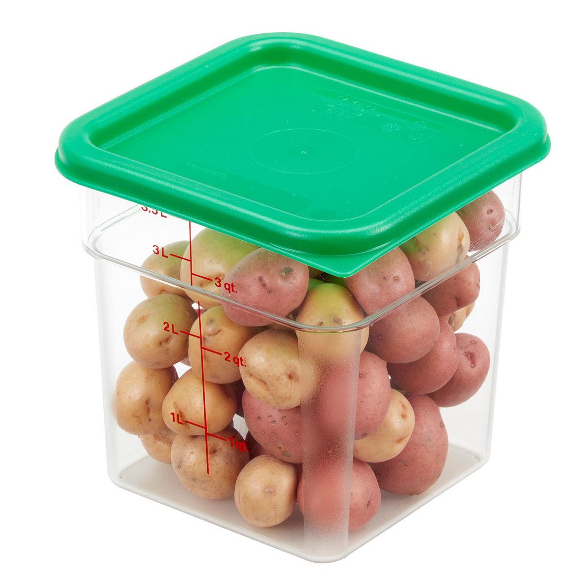 Cambro 4SFSCW135 Translucent CamSquare Food Container 3.8 Litres