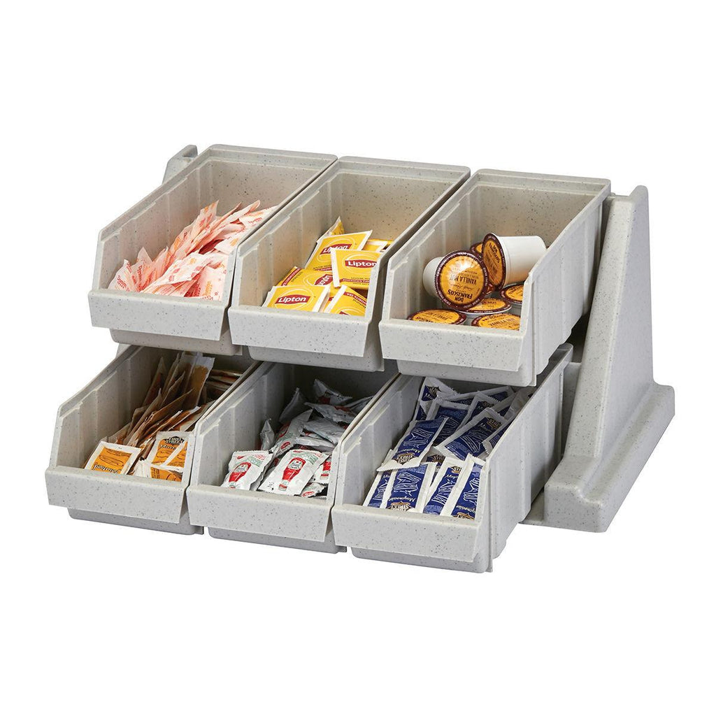 Cambro 6 Bin Condiment Storage Organiser Grey