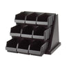 Cambro 9 Bin Condiment Storage Organiser Black