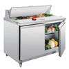 Polar U-Series Double Door Prep Counter Fridge 405 Litres