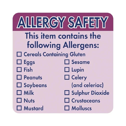 Hygiplas Allergen Food Labels 500 Pack