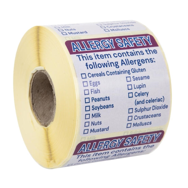 Hygiplas Allergen Food Labels 500 Pack